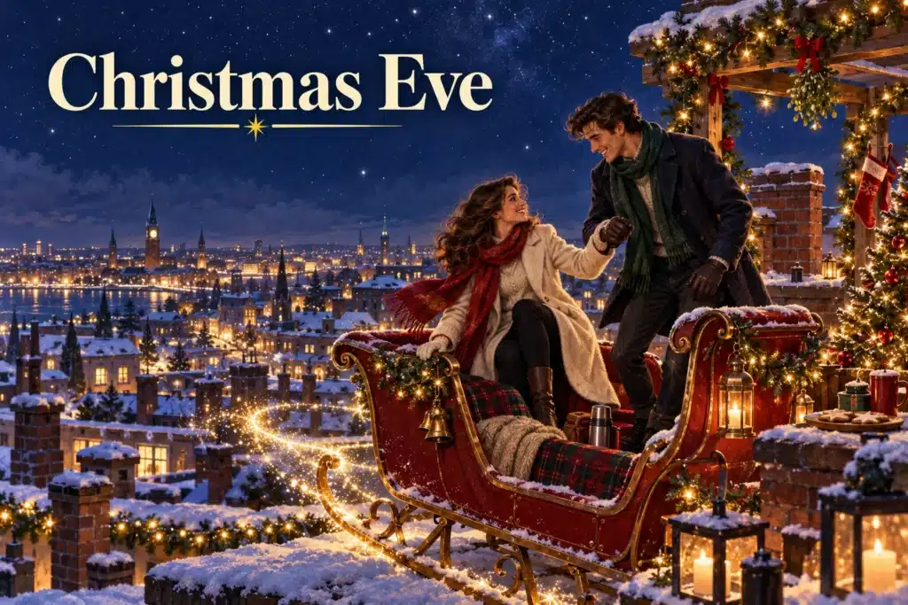 Christmas Eve – forelsket par tager på magisk slædetur juleaften