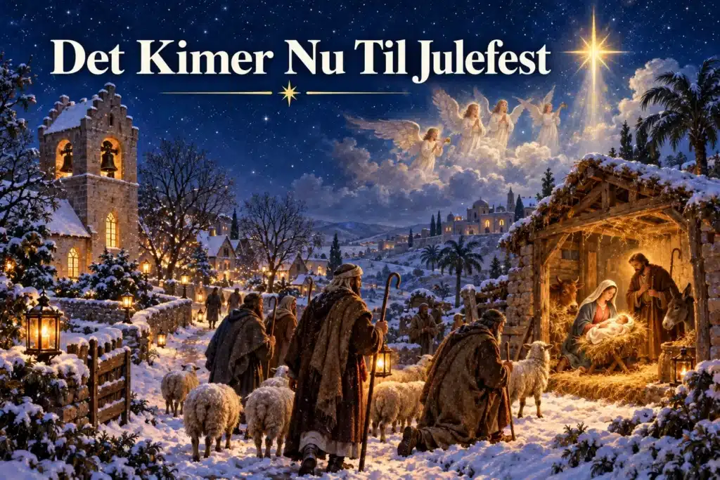 Det Kimer Nu Til Julefest – hyrder følger stjernen mod Jesusbarnet