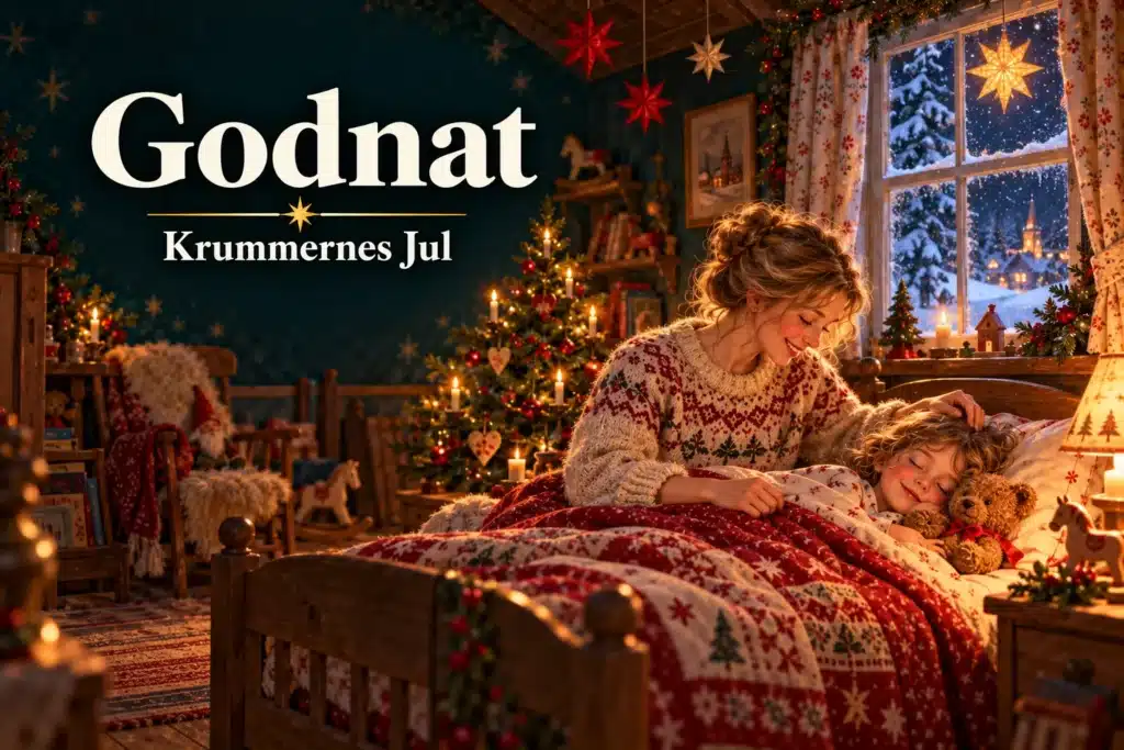 Julekalendersangen – to unge kvinder åbner en magisk julekalender i et julepyntet bibliotek