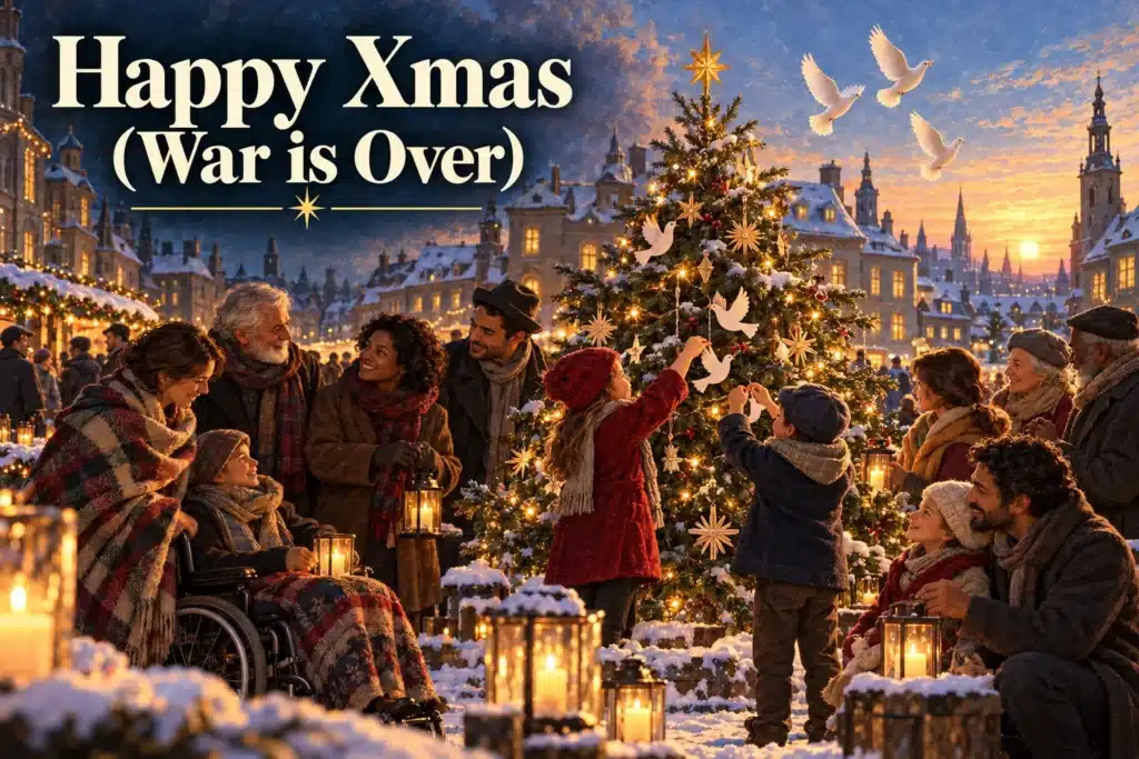 Happy Xmas (War is Over) – børn pynter juletræet med fredsduer