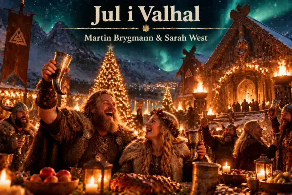 Vikingjulefest i sneklædt Valhal med lys, ild og nordisk stemning