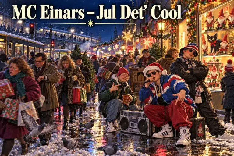 MC Einars – Jul Det’ Cool – rapgruppe optræder blandt julehandel og bymylder
