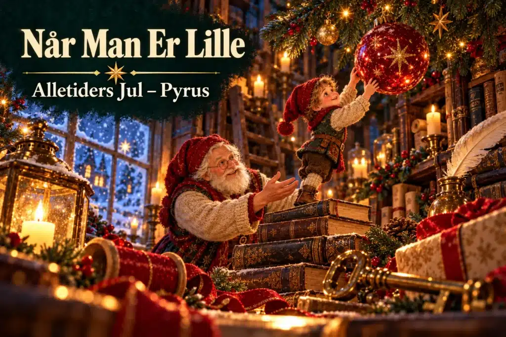 Når Man Er Lille – lille nisse pynter juletræet med hjælp fra arkivaren