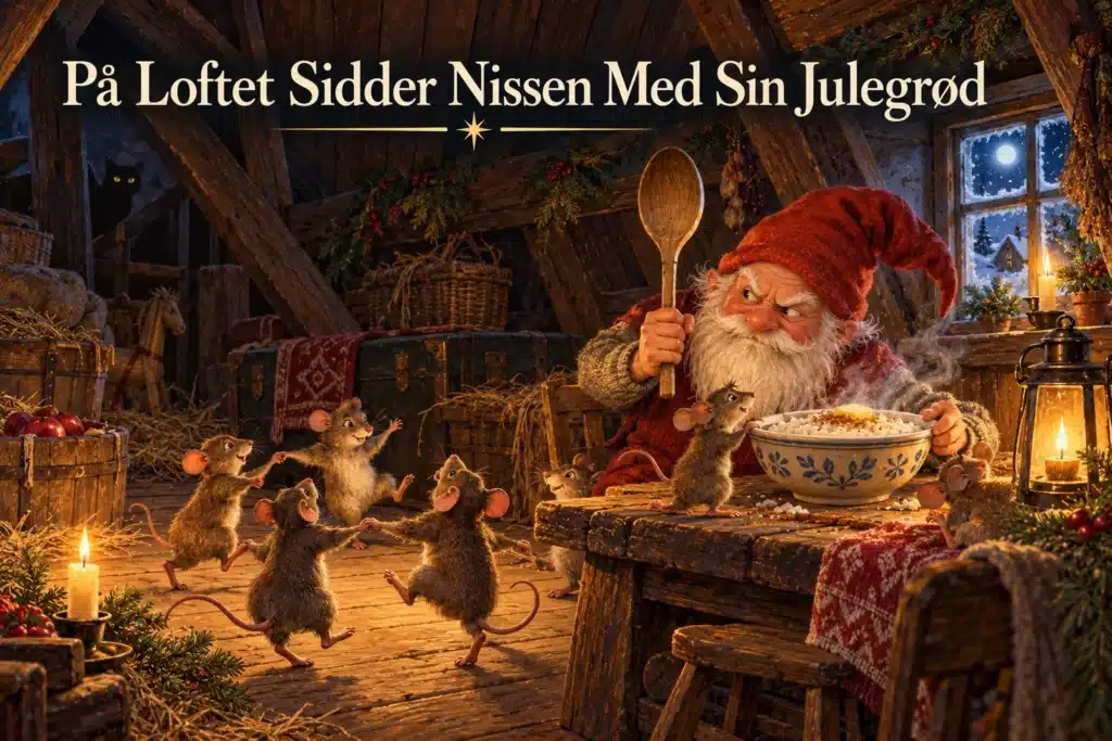 På loftet sidder nissen med julegrød – mens små rotter danser omkring