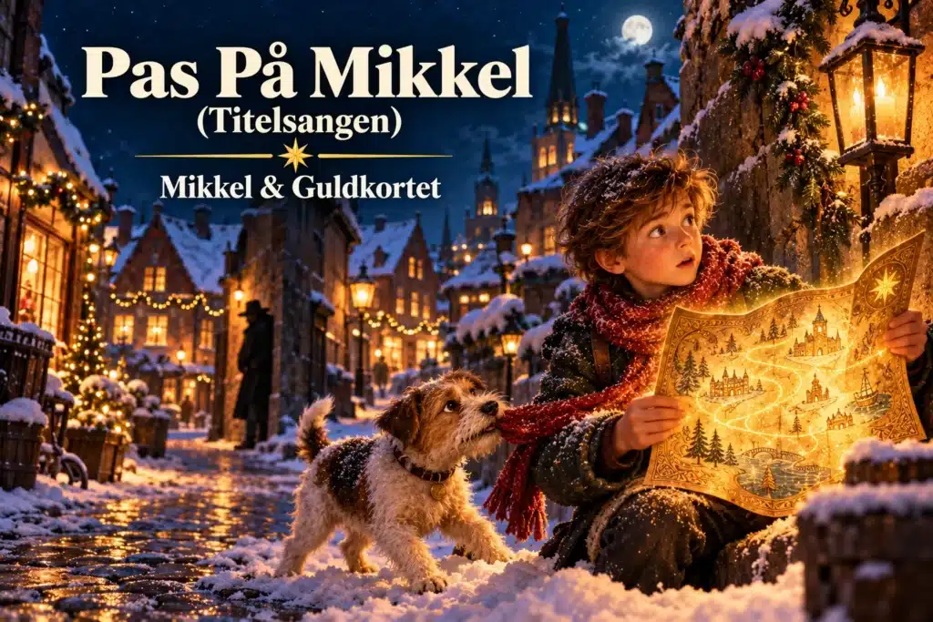 Pas På Mikkel – dreng og hund følger et magisk guldkort gennem julebyen
