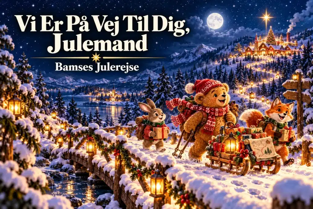 Vi Er På Vej Til Dig, Julemand – bamse og venner følger julelys gennem sneen